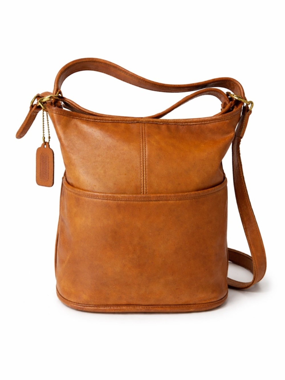 Vintage Coach Brown Leather Bucket Bag Crossbody Legacy Made USA - Picture 2 of 16